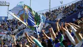 La Rosaleda durante un partido del Málaga CF esta temporada