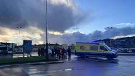 Accidente en las inmediaciones del Puente de Santiago, en Pontevedra.