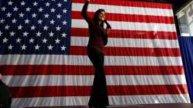 La candidata presidencial republicana, Nikki Haley, en un evento de campaña en Union Hall en Raleigh, Carolina del Norte.