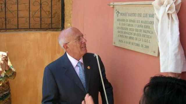El empresario José Luis Marín, en una inauguración de su empresa, Colegios del Siglo XXI. EE