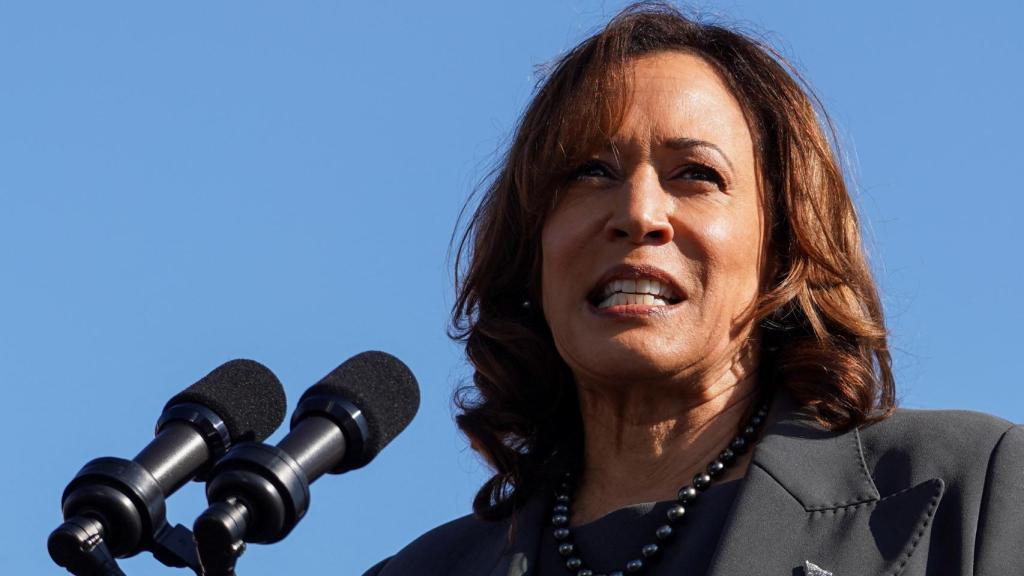 La vicepresidenta de Estados Unidos, Kamala Harris, este domingo en Alabama.