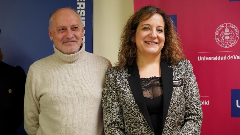 El secretario general de UGT en Castilla y León, Faustino Temprano, y la presidenta del Grupo Socialista y Demócrata en el Parlamento Europeo, Iratxe García, en las jornadas de UGT, este lunes.