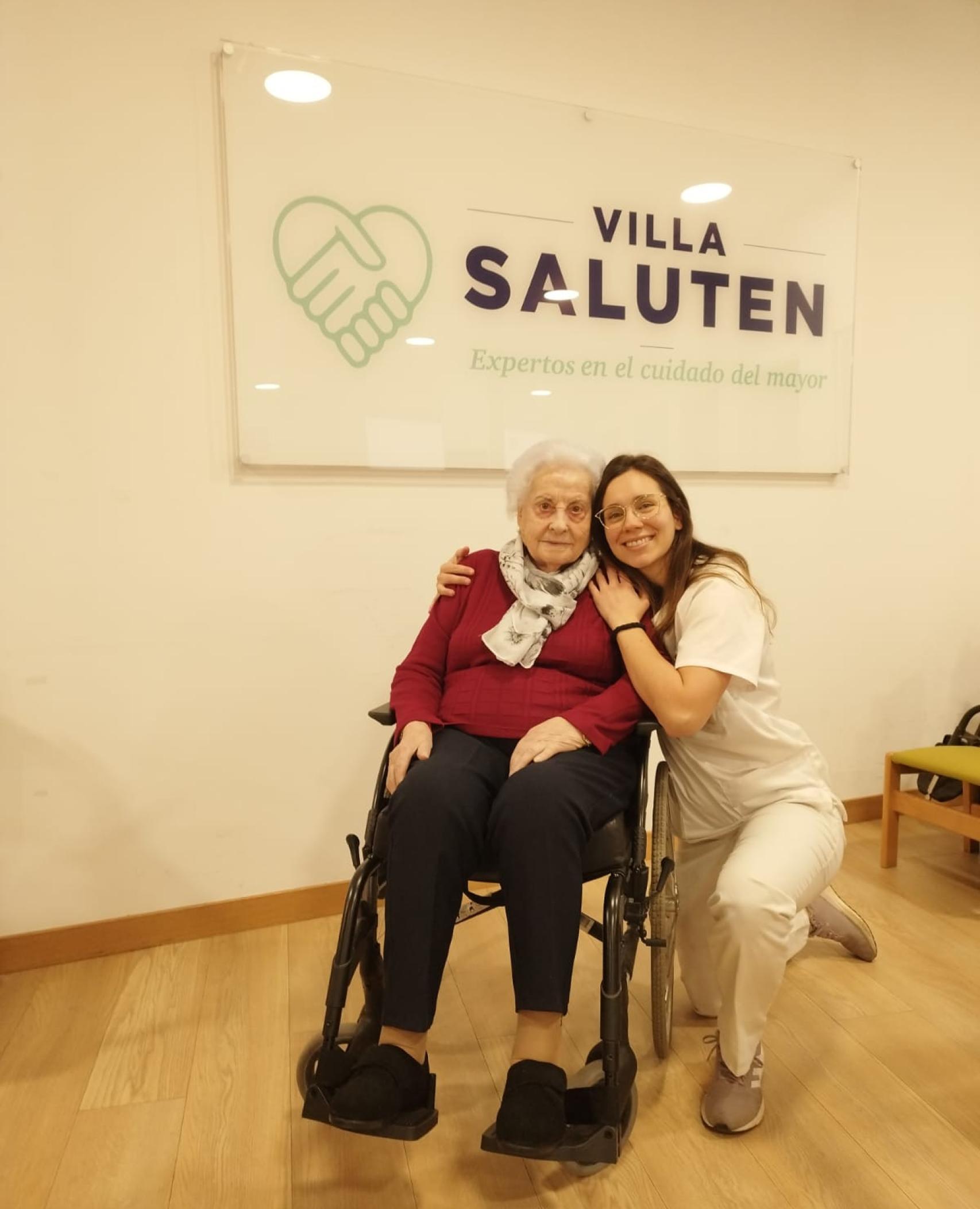 Margarita Niño y Alicia Gutiérrez (fisioterapeuta)