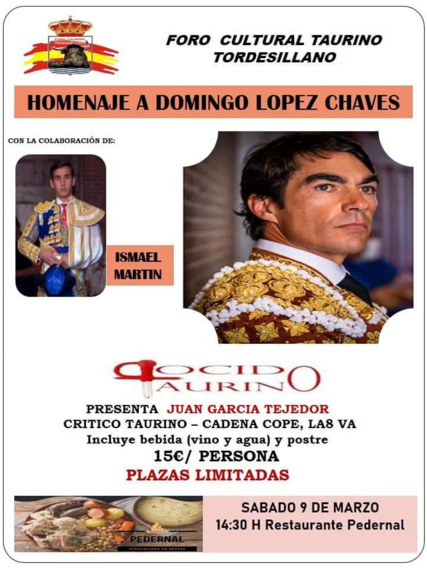 Cartel del cocido taurino del Foro Taurino Tordesillano.