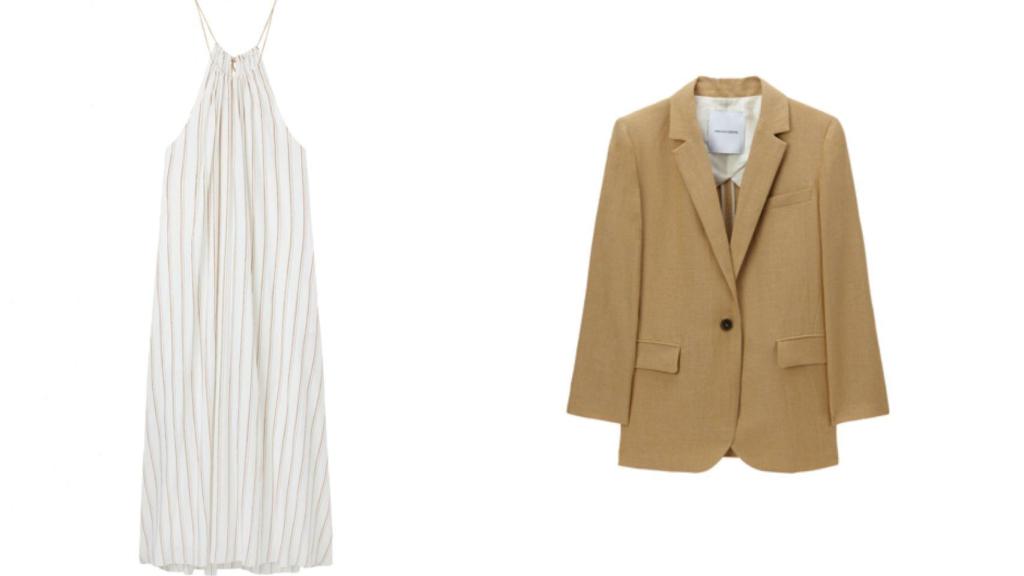 El vestido y la blazer que ha lucido Rosanna Zanetti en un montaje de EL ESPAÑOL.