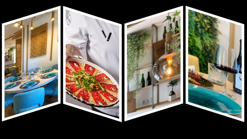 Interior del VIRÓ de Guijuelo con un carpaccio de picaña de vaca