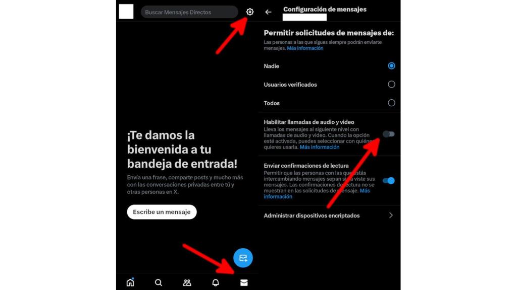 Cómo desactivar las llamadas de X (Twitter)