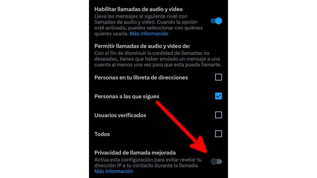 Cómo activar la protección para las llamadas de X (Twitter)