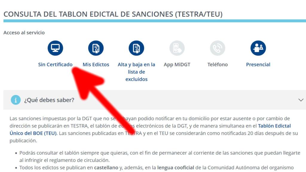 Pasos para consultar multas en la DGT
