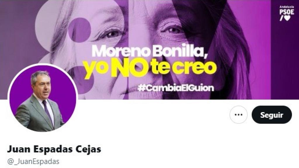 Campaña del PSOE andaluz parafraseando el lema contra La Manada para atacar a Juanma Moreno.