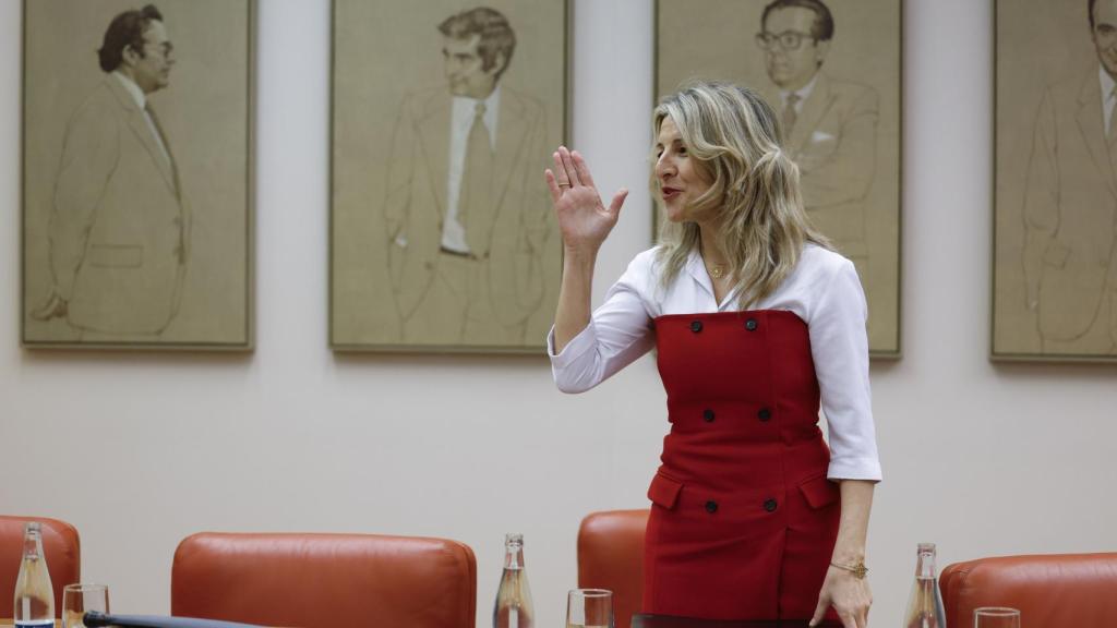 La vicepresidenta segunda del Gobierno, Yolanda Díaz, este lunes.