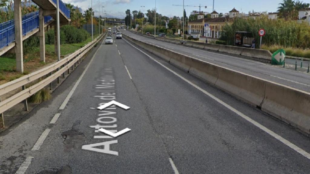 Lugar donde ocurrió el atropello.