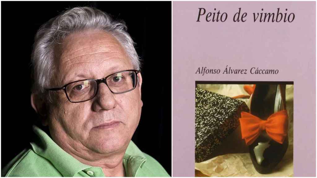 Alfonso Álvarez Cáccamo y su novela ‘Peito de vimbio’.