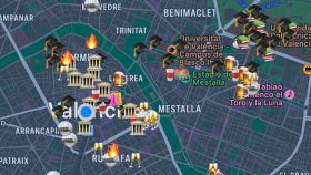 Captura de 'Colleagues', la red social valenciana que informa de eventos y actividades de la ciudad al instante. Raquel Granell