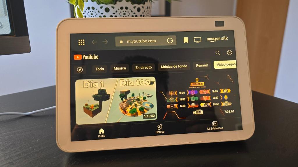 Youtube en un altavoz de Amazon