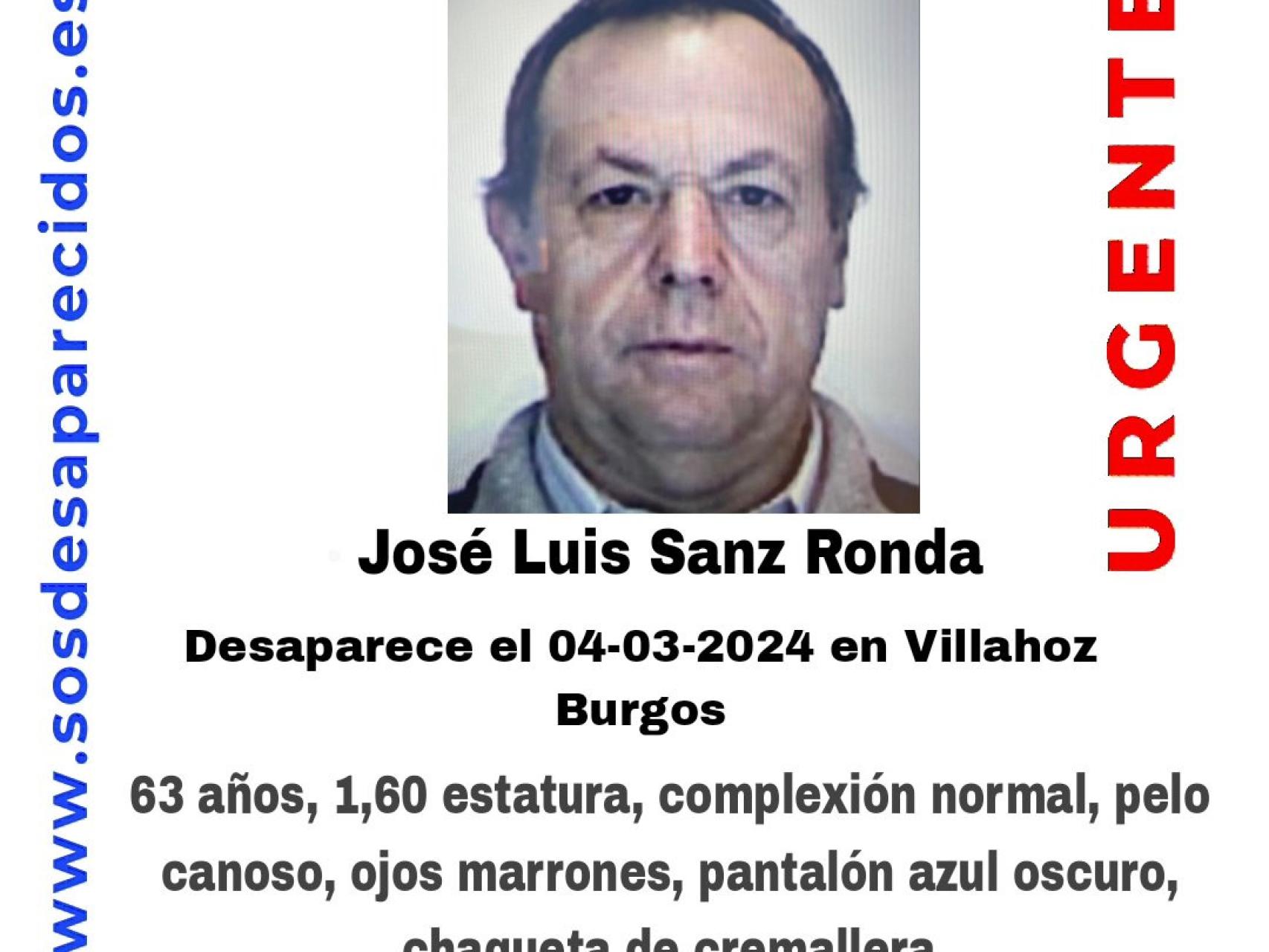 José Luis Sanz, desaparecido en un pueblo de Burgos