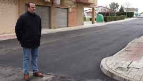 El alcalde de Santa Marta, David Mingo, visita las obras de pavimentación de la calle Fontanica