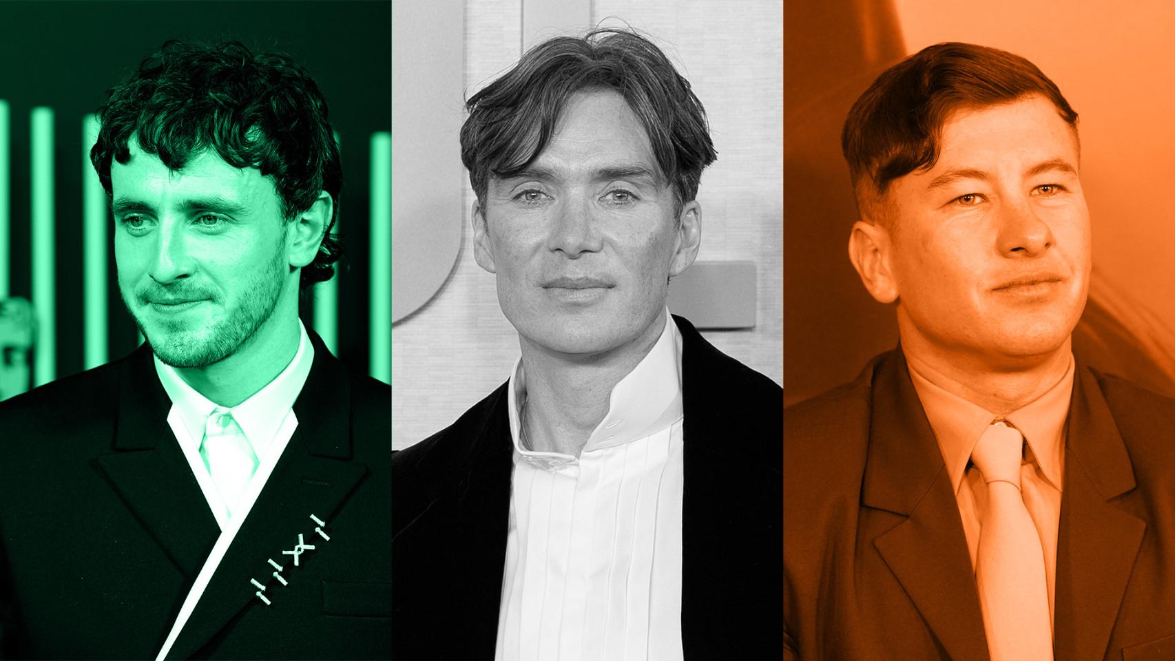 De derecha a izquierda: Paul Mescal, Cillian Murphy y  Barry Keoghan. Fotos: Ian West, Javier Rojas y John Nacion.