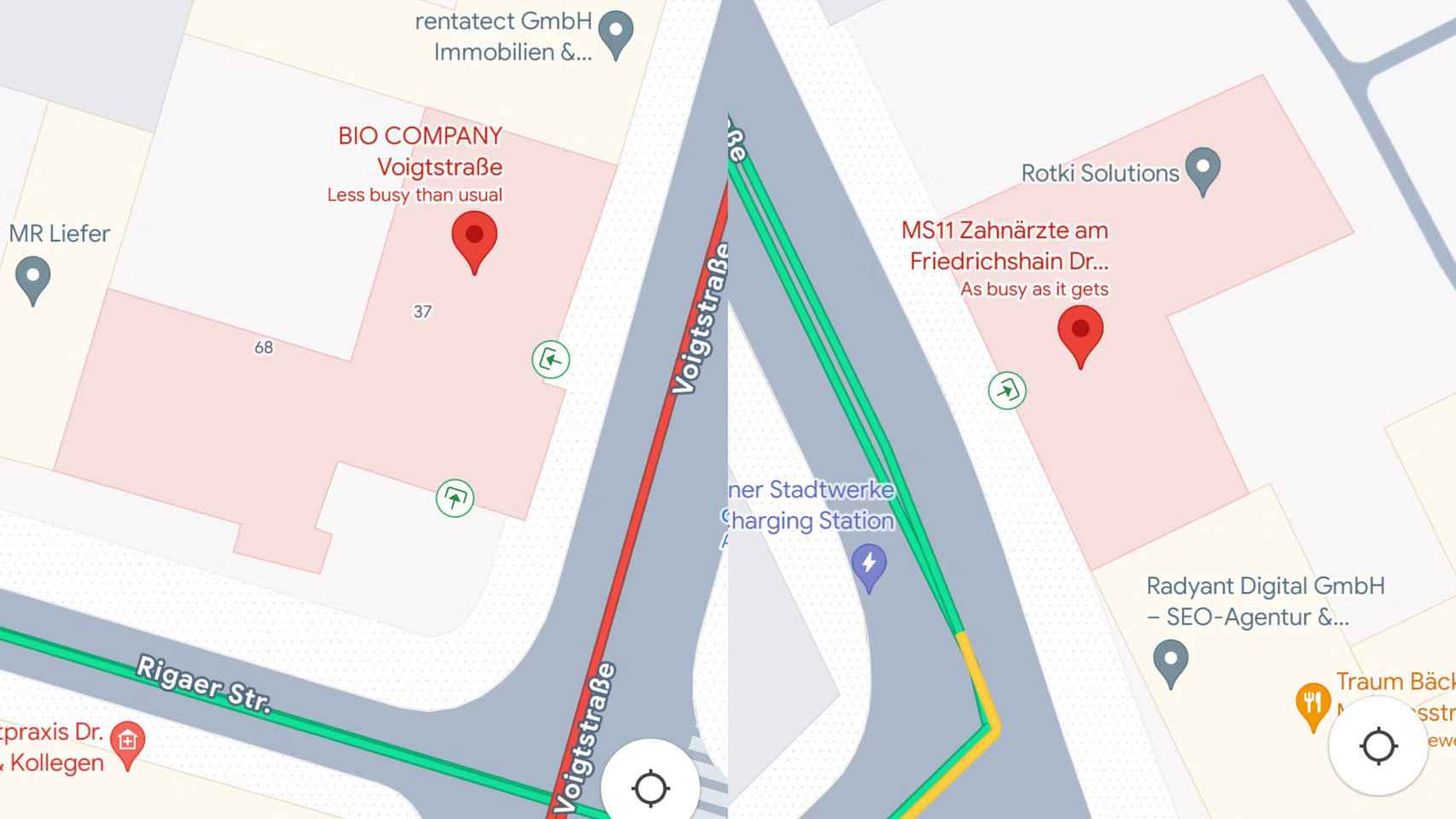 Nuevo icono de entrada a edificios en Google Maps