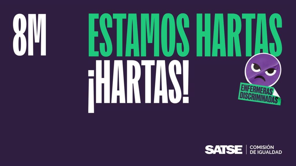 Las enfermeras se manifestarán el 8M hartas de la discriminación y el desinterés de las administraciones