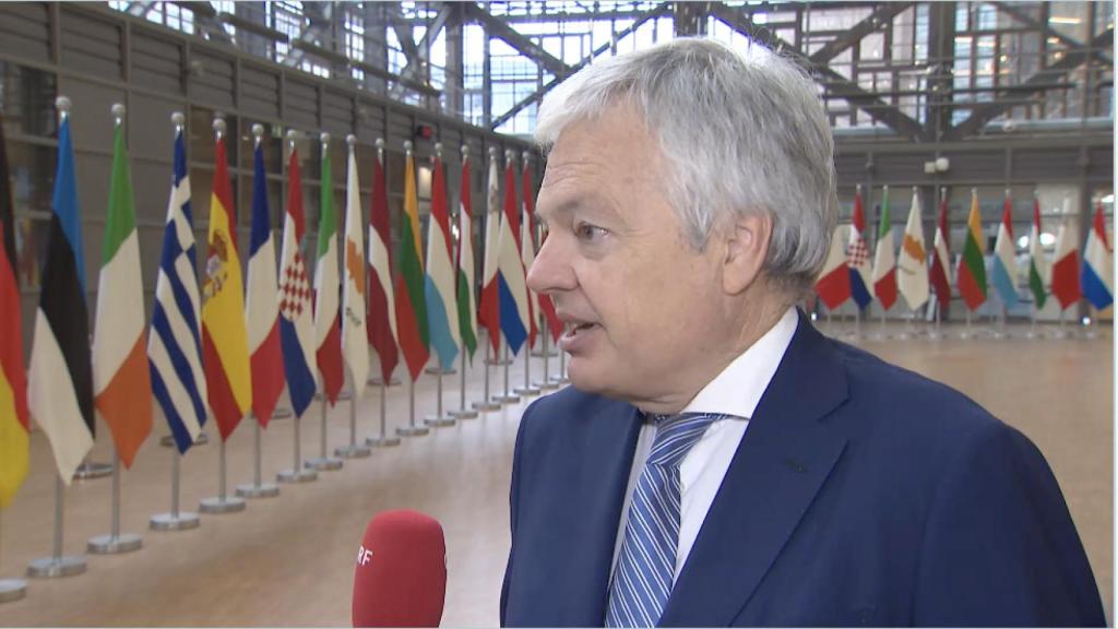 El comisario de Justicia, Didier Reynders, durante su comparecencia de este martes en Bruselas