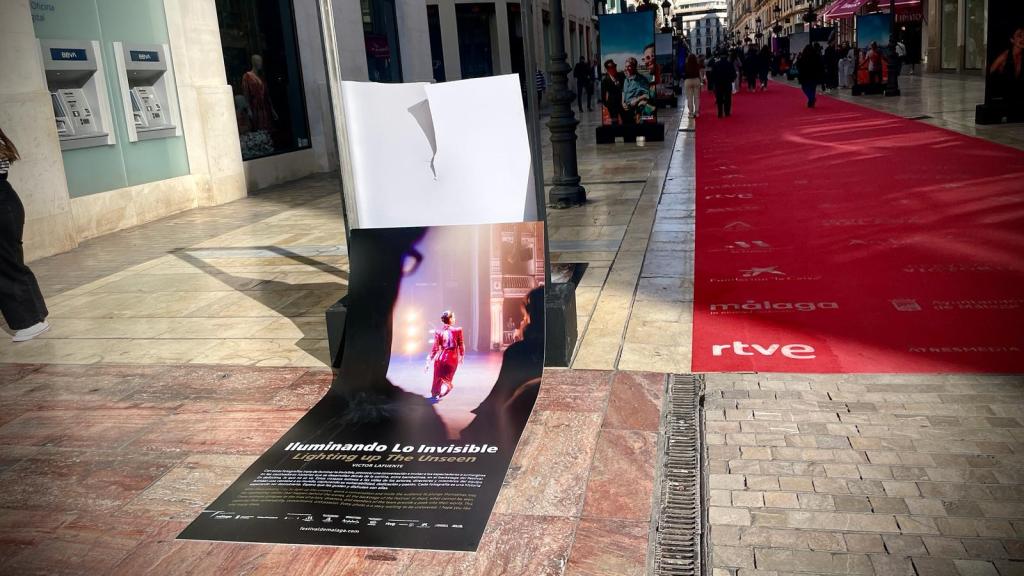 La exposición del Festival de Málaga, dañada.