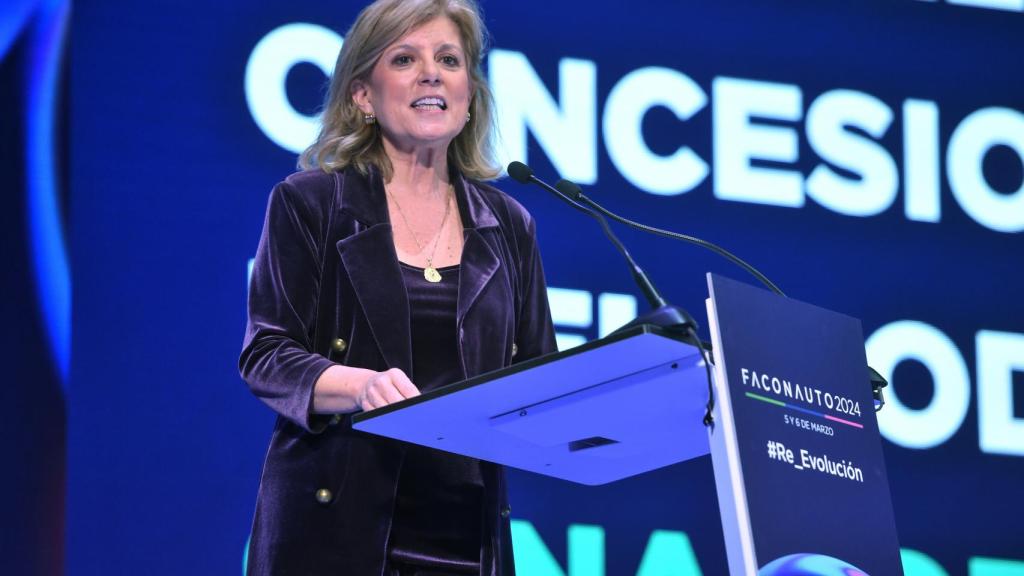 La presidenta de Faconauto, Marta Blázquez, durante su intervención.