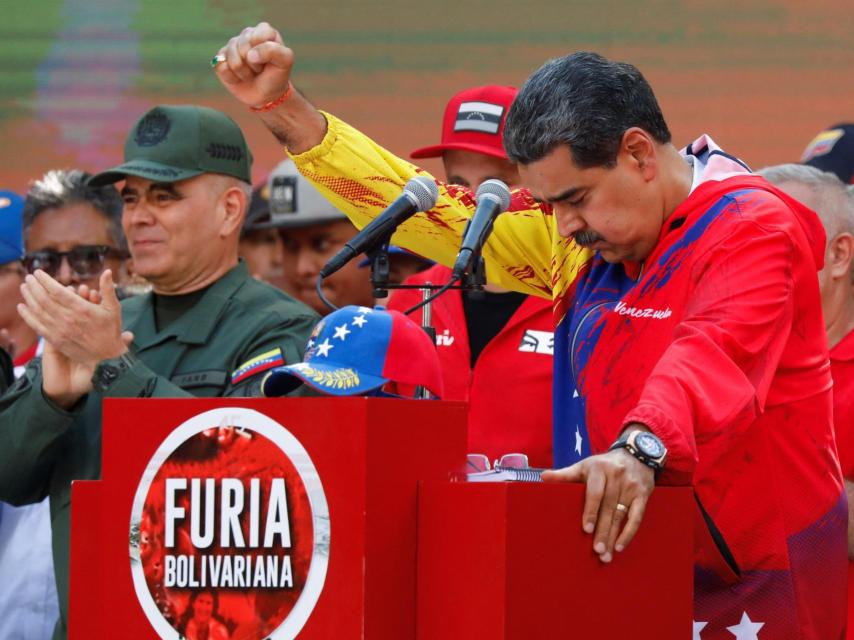 Nicolás Maduro durante la celebración de un mitin en Caracas el pasado 29 de febrero.
