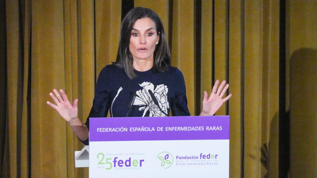 Doña Letizia, durante su discurso en el acto por el Día de las Enfermedades Raras.