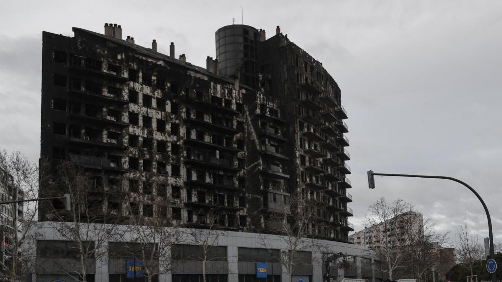 Imagen del edificio calcinado de Valencia