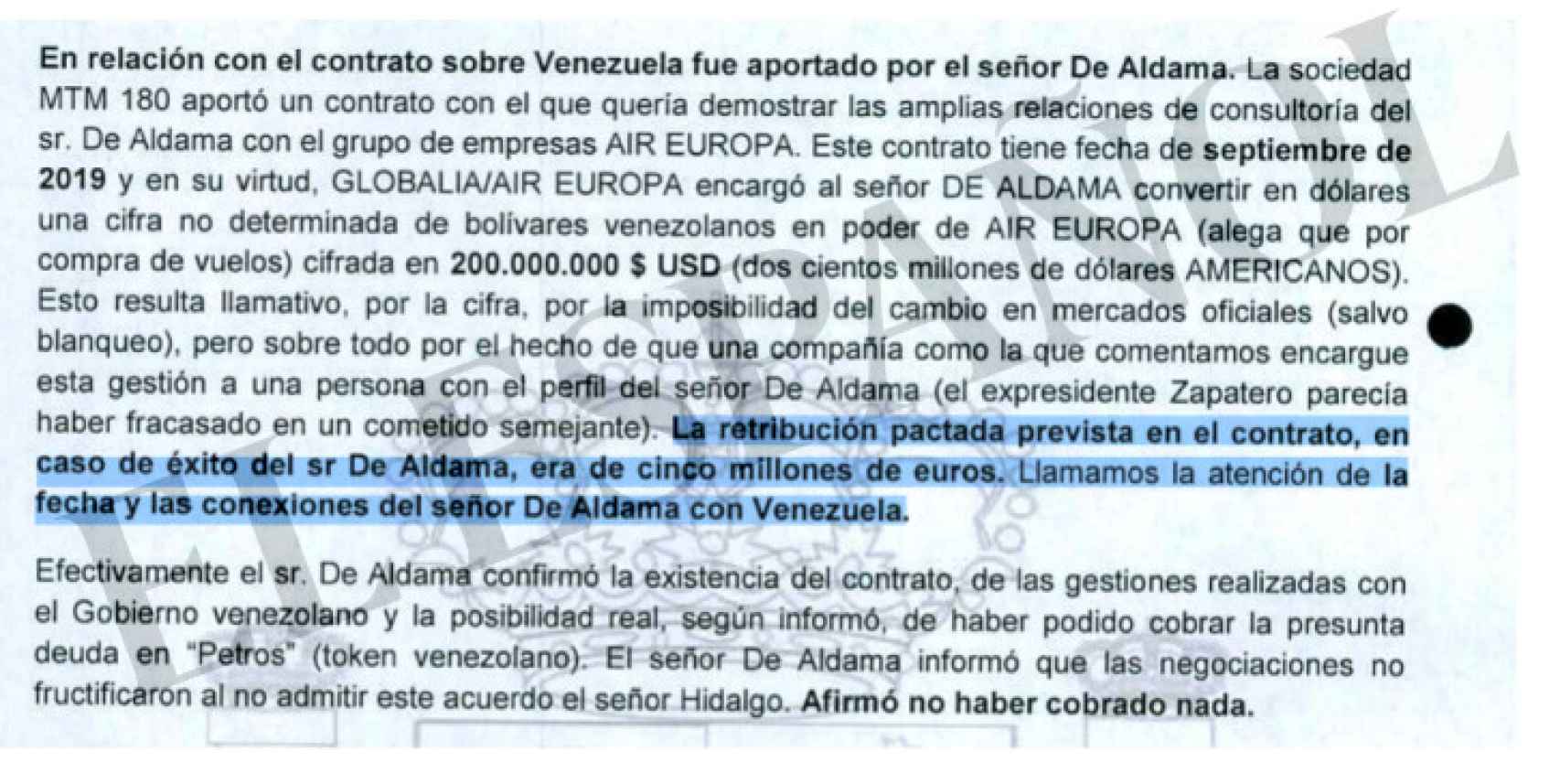 La Agencia Tributaria dejó por escrito sus sospechas sobre la relación de Aldama con Venezuela.