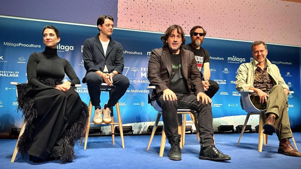 El equipo de 'Segundo Premio' durante la presentación del filme en Málaga. Foto: Martín Page