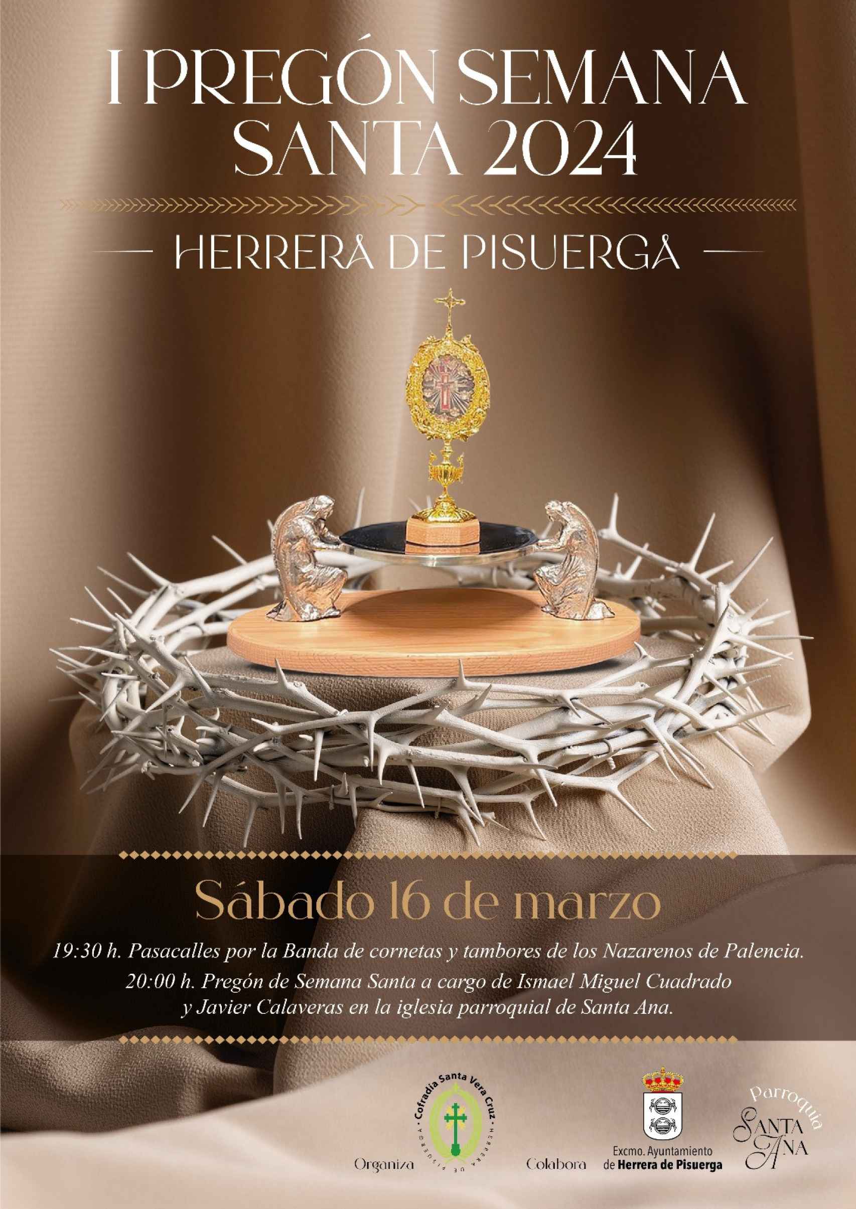 Cartel del pregón de Semana Santa en Herrera de Pisuerga