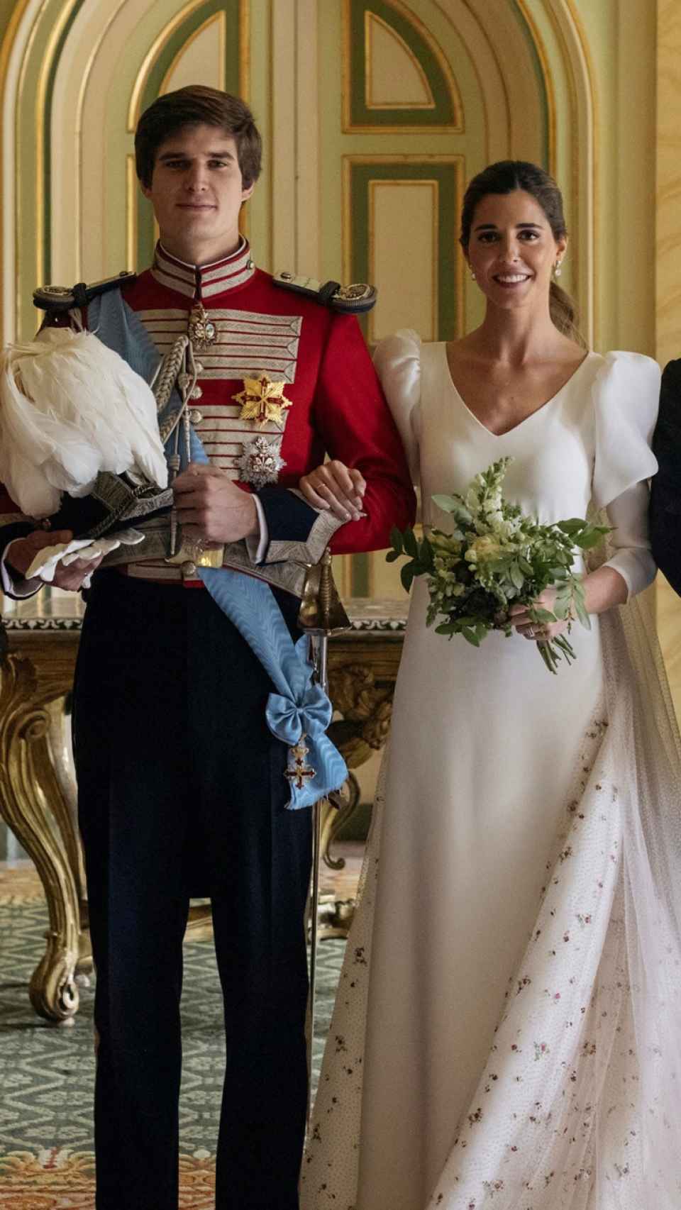 Carlos Fitz-James Stuart y Belén Corsini el día de su boda, en 2021.