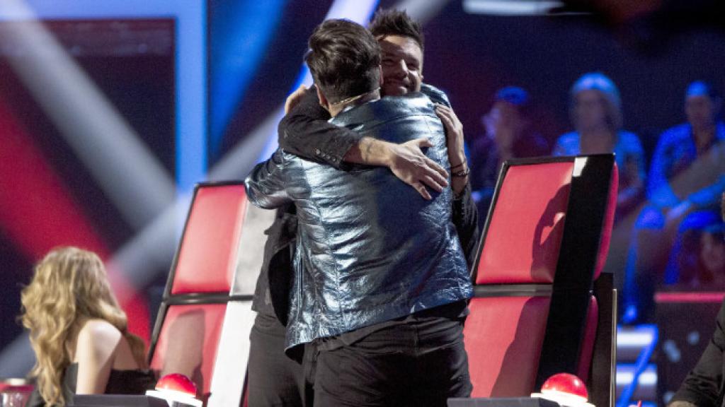 Pablo López y David Bustamante en 'La Voz'.