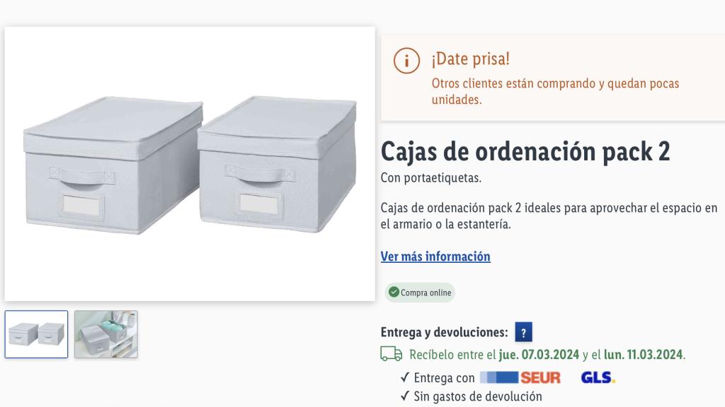 Cajas de ordenación pack 2.