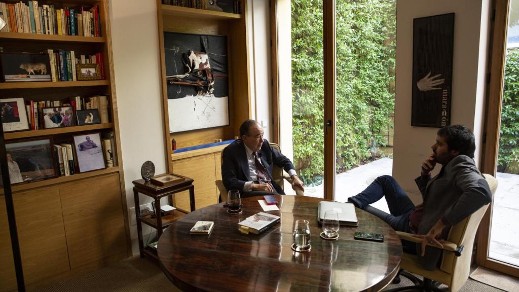 Un momento de la entrevista.