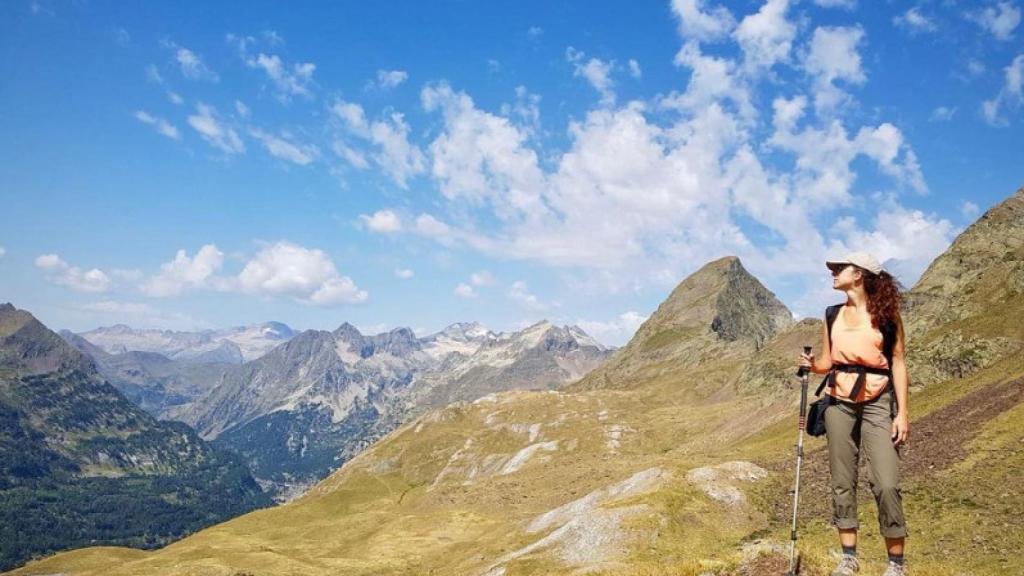 Lucía, durante un viaje por los pirineos.