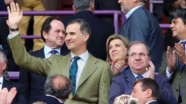 Felipe VI con Juan Vicente Herrera en el palco de Zorrilla en la final de la Copa del Rey de rubgy