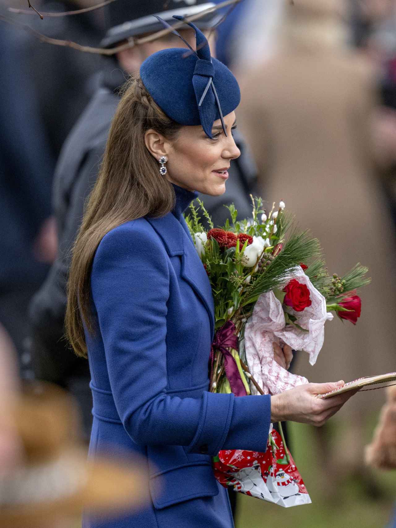 Kate Middleton, en la misa de Navidad de 2023. Su última aparición pública.