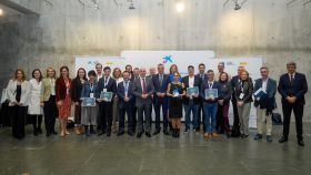 Finalistas y jurado de los Premios EmprendeXXI de CaixaBank en Castilla-La Mancha.