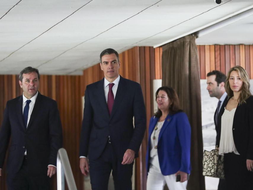 El presidente del Gobierno, Pedro Sánchez, este miércoles en Brasilia.