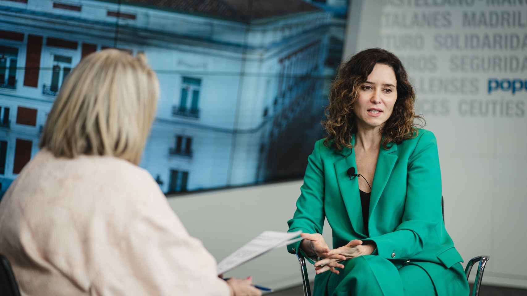 La presidenta de la Comunidad de Madrid, Isabel Díaz Ayuso, entrevistada por EL ESPAÑOL.