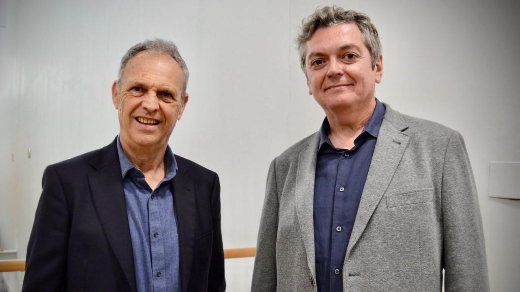 Joaquín Caparrós y Ángel Tirado, entrenador y director del documental respectivamente.