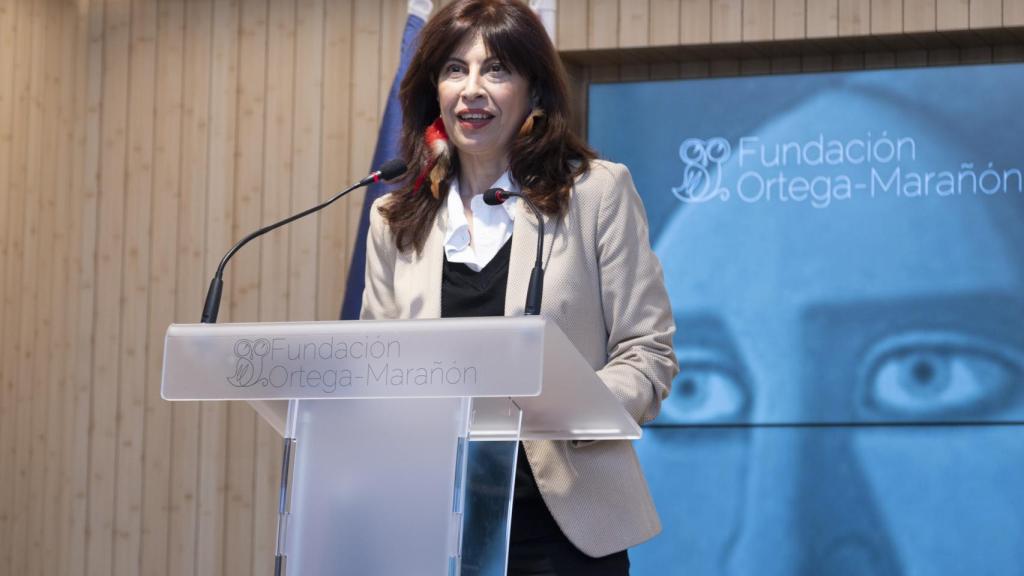 La ministra de igualdad durante el evento.