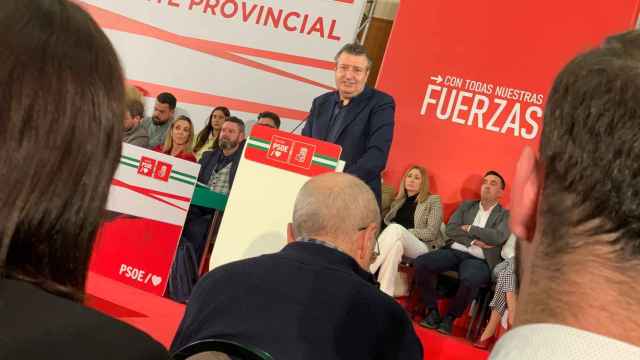 Javier Fernández, este martes en el comité provincial del PSOE de Sevilla.
