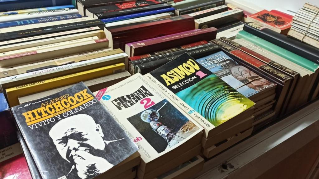 Puesto con libros en una imagen de archivo.