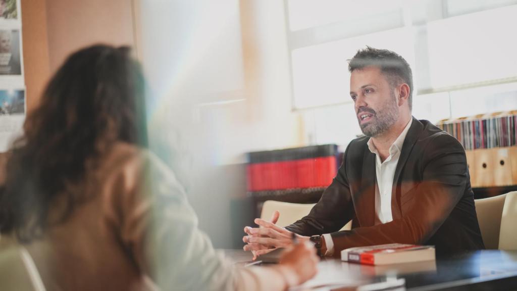 Xavier Colas durante la entrevista con EL ESPAÑOL.