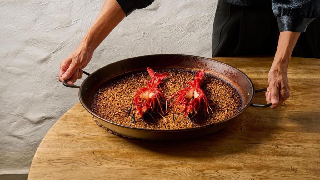 El arroz con carabineros de La Santa de Sebe.