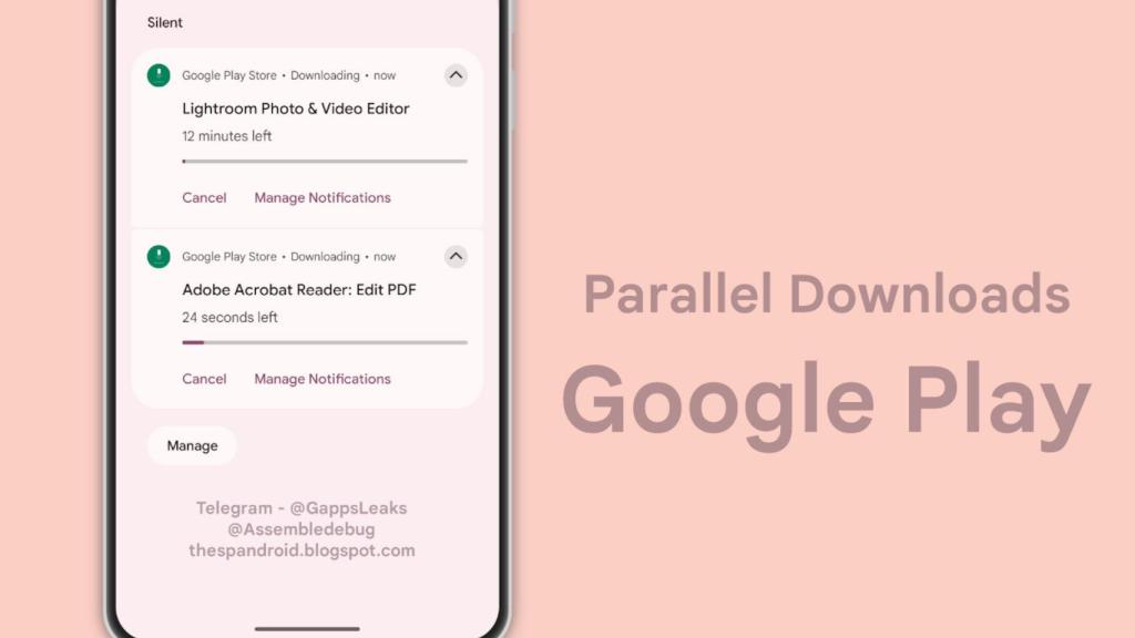 Descarga simultánea de apps de la Google Play Store